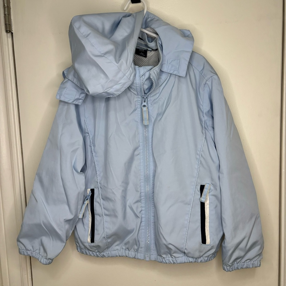 Vintage GAP KIDS Size 5-6 S Baby Blue Boy's Girl's Windbreaker Hooded Jacket Y2K